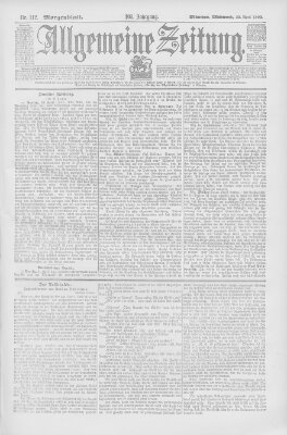 Allgemeine Zeitung Mittwoch 25. April 1900