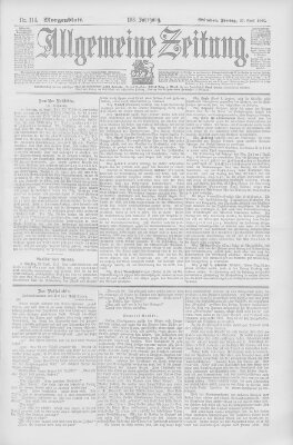 Allgemeine Zeitung Freitag 27. April 1900