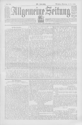 Allgemeine Zeitung Sonntag 29. April 1900