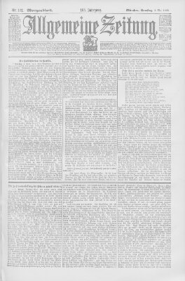 Allgemeine Zeitung Samstag 5. Mai 1900