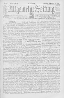 Allgemeine Zeitung Dienstag 29. Mai 1900