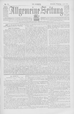 Allgemeine Zeitung Sonntag 3. Juni 1900