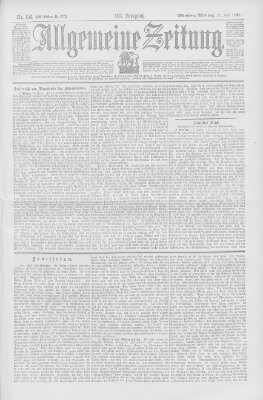 Allgemeine Zeitung Montag 11. Juni 1900