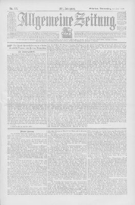 Allgemeine Zeitung Donnerstag 14. Juni 1900