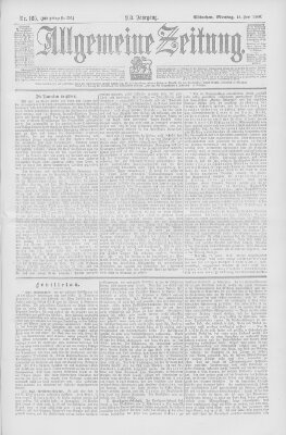 Allgemeine Zeitung Montag 18. Juni 1900