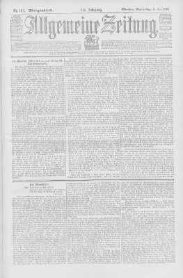 Allgemeine Zeitung Donnerstag 21. Juni 1900