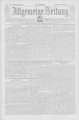 Allgemeine Zeitung Dienstag 26. Juni 1900