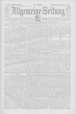 Allgemeine Zeitung Donnerstag 5. Juli 1900