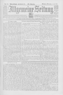 Allgemeine Zeitung Mittwoch 11. Juli 1900