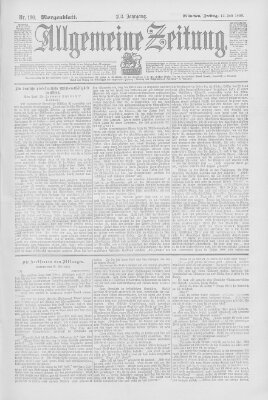 Allgemeine Zeitung Freitag 13. Juli 1900