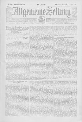 Allgemeine Zeitung Donnerstag 19. Juli 1900