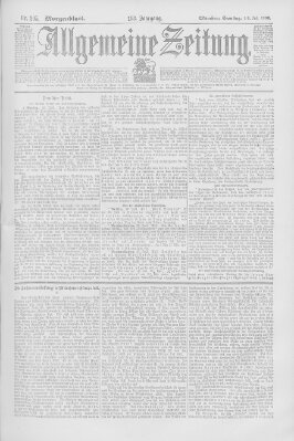 Allgemeine Zeitung Samstag 28. Juli 1900