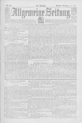 Allgemeine Zeitung Sonntag 29. Juli 1900