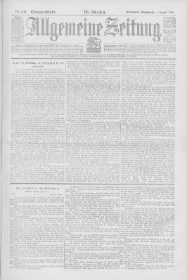 Allgemeine Zeitung Mittwoch 1. August 1900