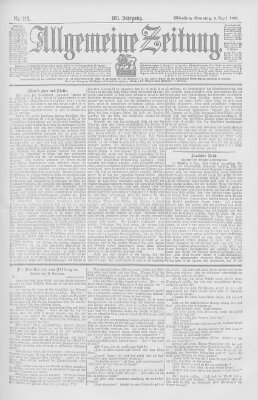 Allgemeine Zeitung Sonntag 5. August 1900