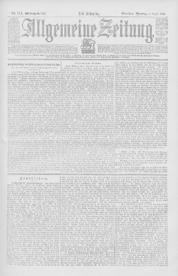 Allgemeine Zeitung Montag 6. August 1900