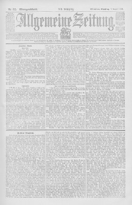 Allgemeine Zeitung Dienstag 7. August 1900