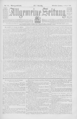 Allgemeine Zeitung Freitag 10. August 1900