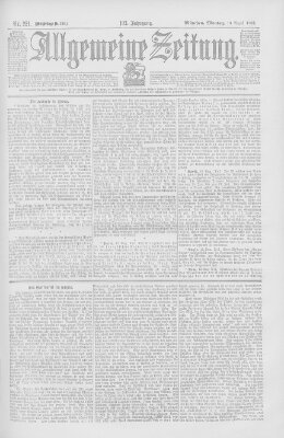 Allgemeine Zeitung Montag 13. August 1900