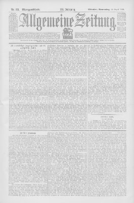 Allgemeine Zeitung Donnerstag 23. August 1900