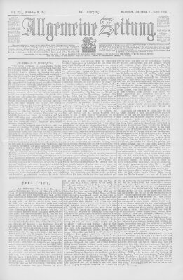 Allgemeine Zeitung Montag 27. August 1900