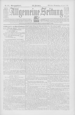 Allgemeine Zeitung Donnerstag 30. August 1900