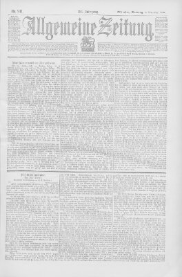 Allgemeine Zeitung Sonntag 2. September 1900