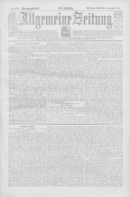 Allgemeine Zeitung Dienstag 4. September 1900