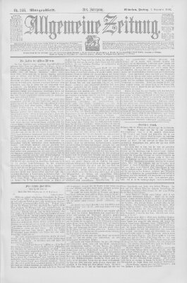 Allgemeine Zeitung Freitag 7. September 1900