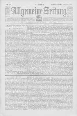 Allgemeine Zeitung Samstag 8. September 1900