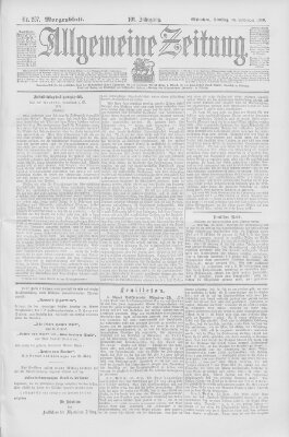 Allgemeine Zeitung Dienstag 18. September 1900