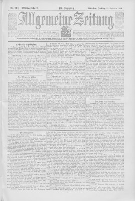 Allgemeine Zeitung Freitag 21. September 1900