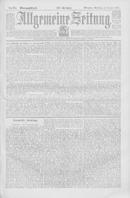 Allgemeine Zeitung Samstag 22. September 1900