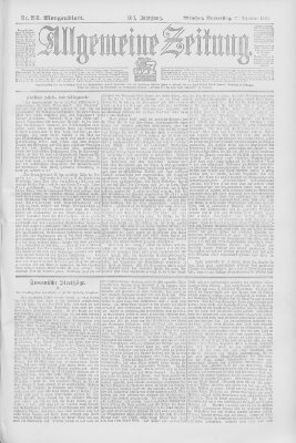 Allgemeine Zeitung Donnerstag 27. September 1900