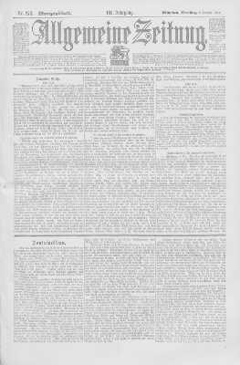 Allgemeine Zeitung Dienstag 9. Oktober 1900