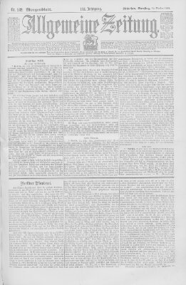 Allgemeine Zeitung Samstag 13. Oktober 1900