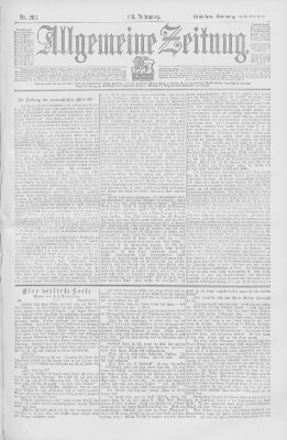 Allgemeine Zeitung Sonntag 14. Oktober 1900