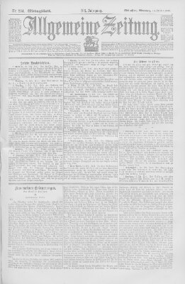 Allgemeine Zeitung Montag 15. Oktober 1900