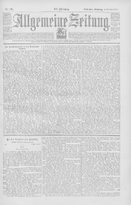 Allgemeine Zeitung Sonntag 4. November 1900