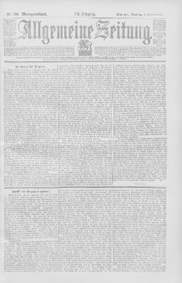 Allgemeine Zeitung Dienstag 6. November 1900