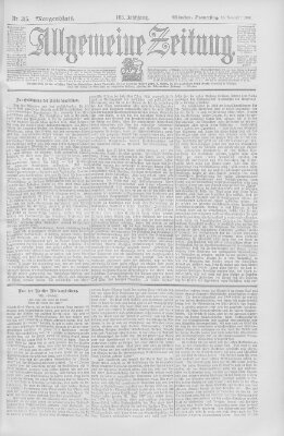 Allgemeine Zeitung Donnerstag 15. November 1900