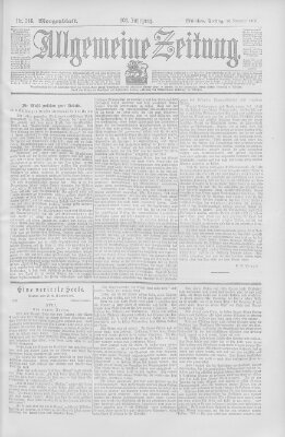 Allgemeine Zeitung Freitag 16. November 1900