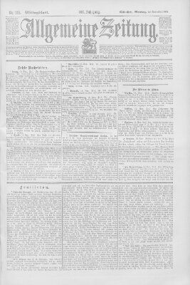 Allgemeine Zeitung Montag 19. November 1900