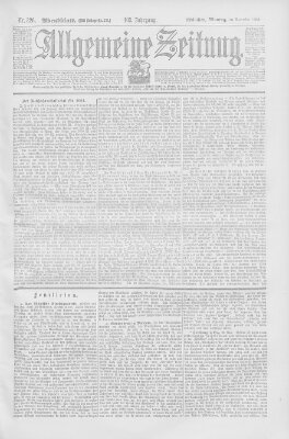 Allgemeine Zeitung Montag 26. November 1900