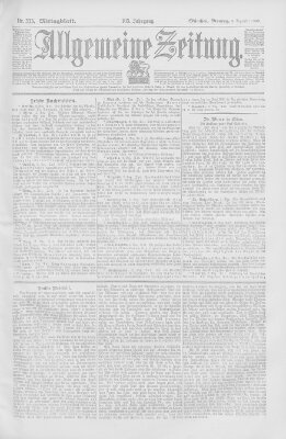 Allgemeine Zeitung Montag 3. Dezember 1900