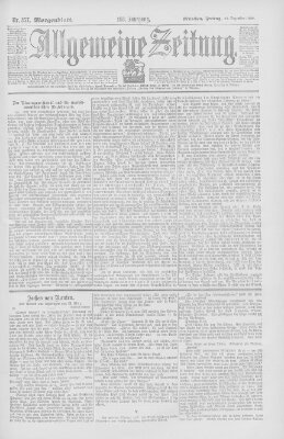 Allgemeine Zeitung Freitag 28. Dezember 1900