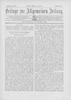Allgemeine Zeitung Monday 8. January 1900