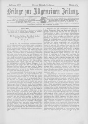 Allgemeine Zeitung Mittwoch 10. Januar 1900