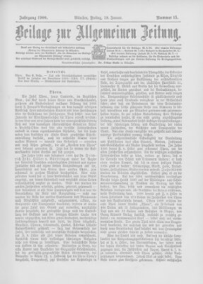 Allgemeine Zeitung Freitag 19. Januar 1900