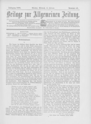 Allgemeine Zeitung Mittwoch 21. Februar 1900